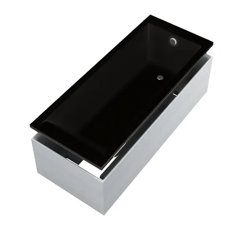 Schedline Milos Black Mat SET wanna prostokątna 170x70x57