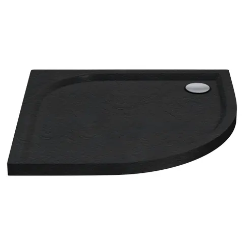 Wyprzedaż Schedpol Brodzik półokrągły Black Stone 80x80x5 cm niski