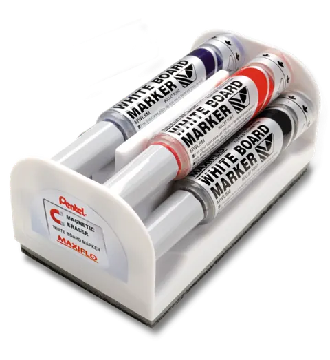 Marker do tablic komplet 4 kolory z gąbką magnetyczną MWL5M-4N MAXIFLO PENTEL