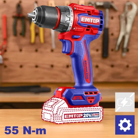 Wiertarko-wkrętarka akumulatorowa 20V P20S ECDL205581 SOLO EMTOP