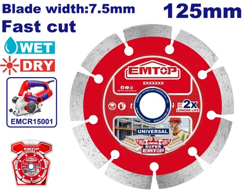 Tarcza diamentowa 125x22,2mm EDDC01254 EMTOP