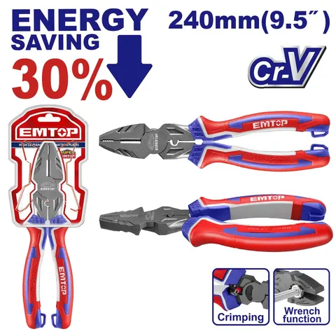 Szczypce uniwersalne 240mm kombinerki EPLRC0921 EMTOP