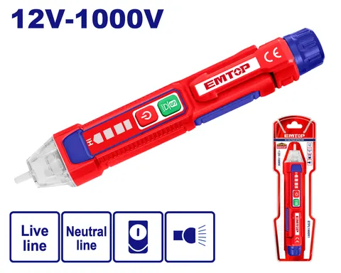 Bezdotykowy wykrywacz napięcia AC ETPL100091 EMTOP