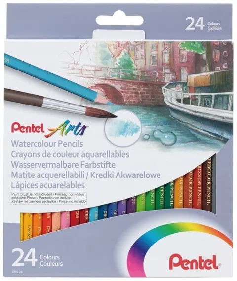KREDKI AKWARELOWE PENTEL CB9 24 kol.