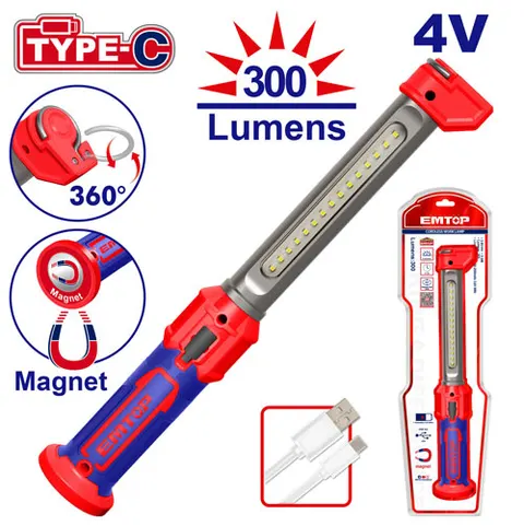 Lampa robocza aku. 3,6V LED 3,5W ELFL043006 EMTOP