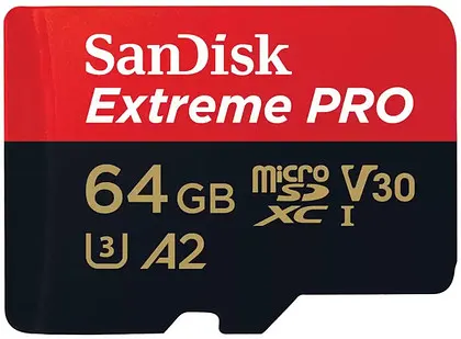 SanDisk Extreme PRO 64GB 200/90MB/s microSDXC A2 C10 V30 UHS-I U3