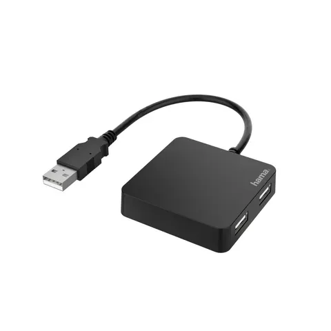 Hama HUB USB 2.0 4xUSB-A CZARNY