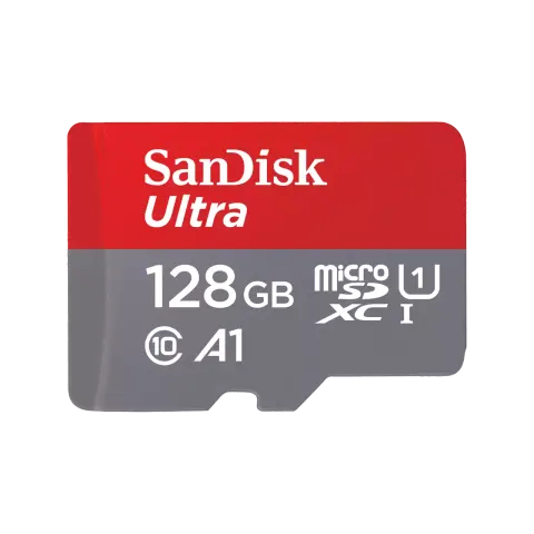 SANDISK ULTRA ANDROID microSDXC 128GB 140MB/s A1 Cl.10 UHS-I + ADAPTER