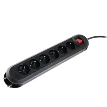 Hama LISTWA ZASILAJĄCA COMFORT 6GN 1,5M CZARNA