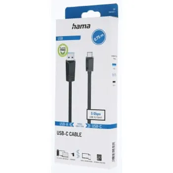 Hama Kabel USB 3.2 GEN 1 TYP C - USB A, 5 Gbit/s 0,75M