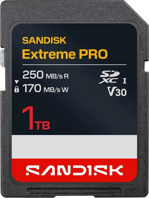 SANDISK EXTREME PRO SDXC 1TB 250/170 MB/s V30 UHS-I U3 NEW