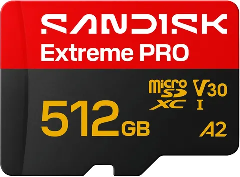 SanDisk Extreme PRO 512GB 250/170MB/s 5K microSDXC A2 C10 V30 UHS-I U3 NEW