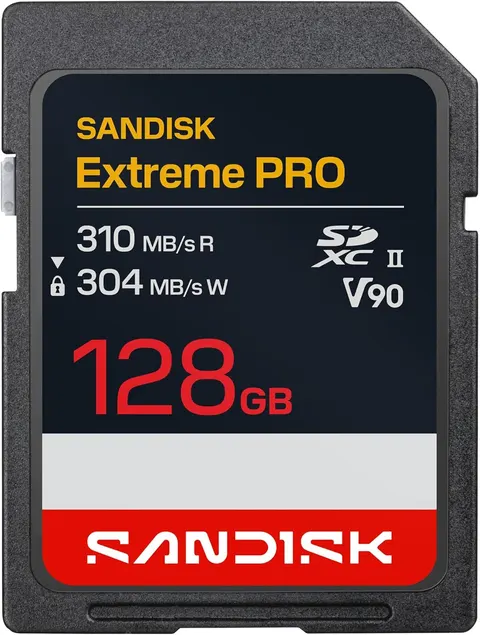 SanDisk Extreme PRO SDXC 128GB 310/304MB/s UHS-II V90 NEW