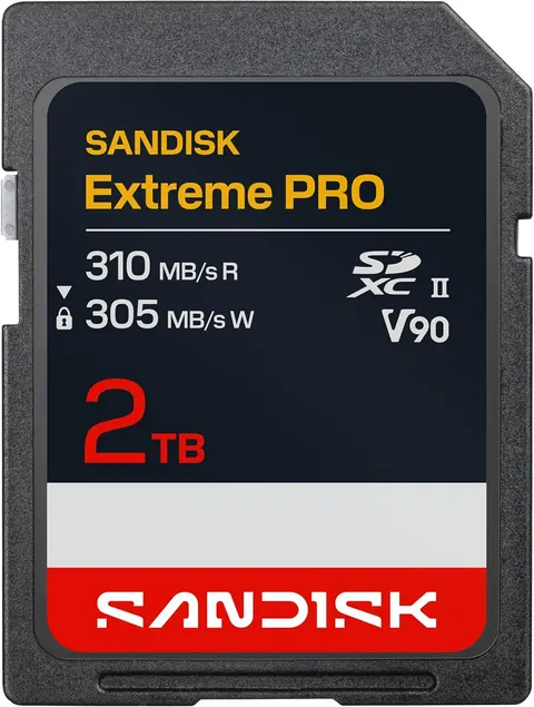 SanDisk Extreme PRO SDXC 2TB 310/305MB/s UHS-II V90 NEW