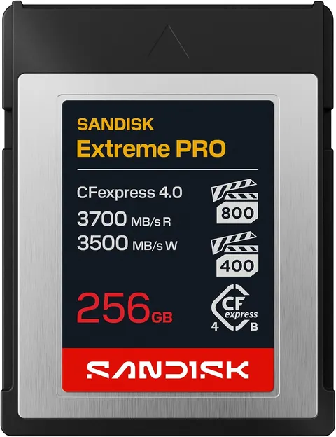 SANDISK Extreme PRO CFexpress 4.0 256GB typ B 3700/3500MB/s VPG800/400 PCIe Gen4
