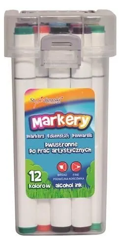 Markery do prac artystycznych 12 kolorów Bambino