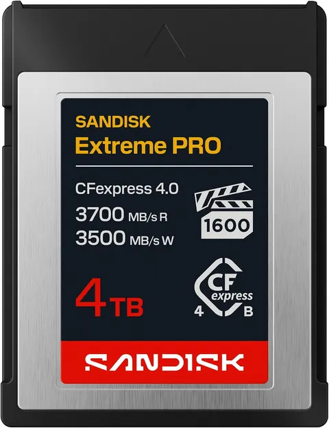 SANDISK Extreme PRO CFexpress 4.0 4TB typ B 3700/3500MB/s VPG1600 PCIe Gen4