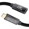 EUDOBEL Przedłużacz USB-C 3.2 240W 1m, kabel przedłużający USB C 3.2 Gen2 4K@144Hz 5K@60Hz, przedłużacz USB Type C 20Gbps wtyk na gniazdo dla Thunderb