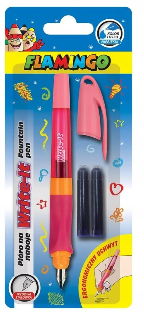 PIÓRO WIECZNE ERGONOMICZNE NA NABOJE FLAMINGO