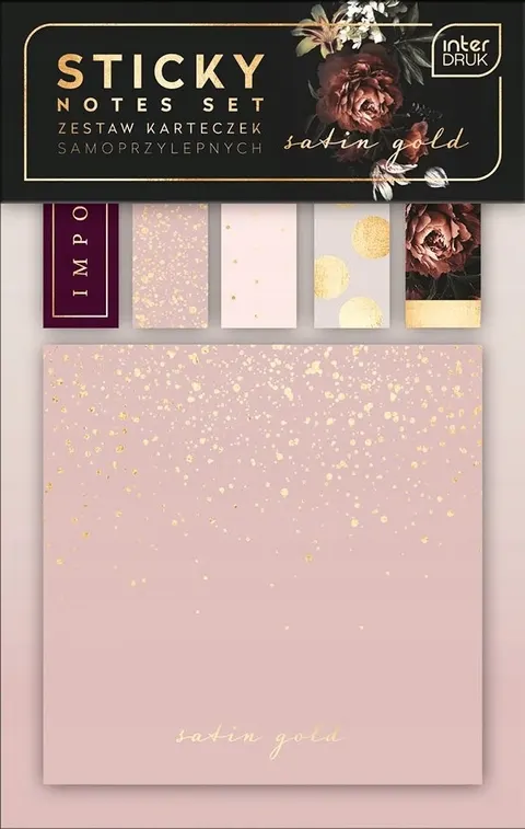 KARTECZKI SAMOPRZYLEPNE SATIN GOLD INTERDRUK