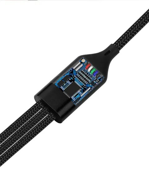 Kabel do ładowania TYPE-C/Lightning 2.4A/micro 3 w 2 (N940)