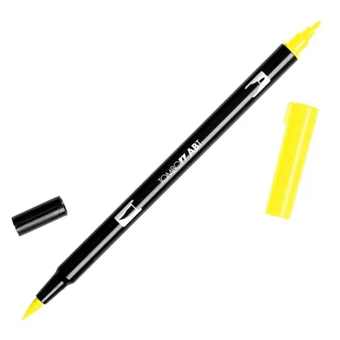 Flamaster dwustronny Brush Pen yellow Tombow