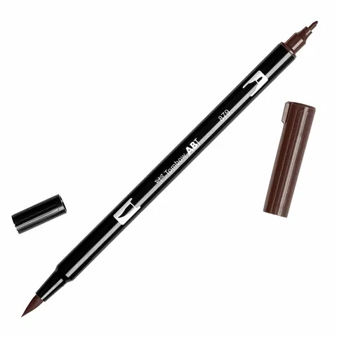 Flamaster dwustronny Brush Pen brown Tombow