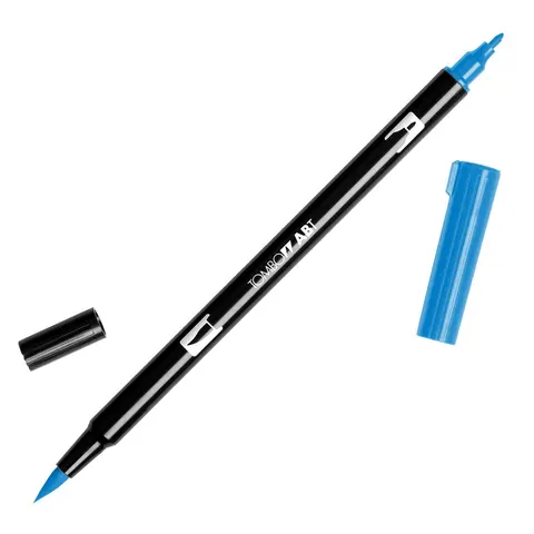 Flamaster dwustronny Brush Pen cyan Tombow