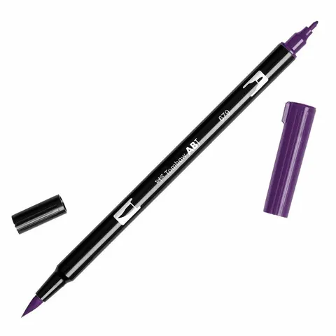 Flamaster dwustronny Brush Pen dark plum Tombow