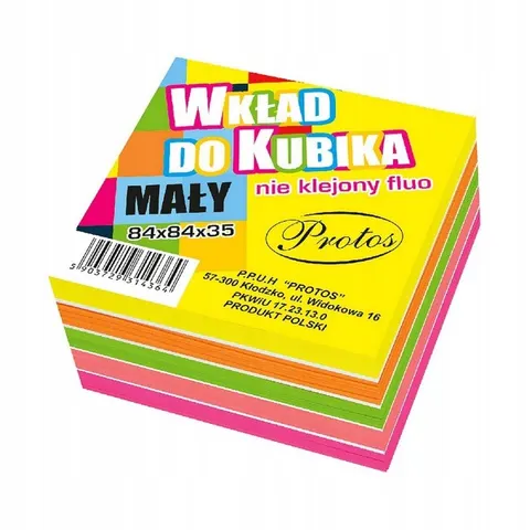 KOSTKA PAPIEROWA NIEKLEJONA 300K ORIGAMI NOTES FLUO PROTOS