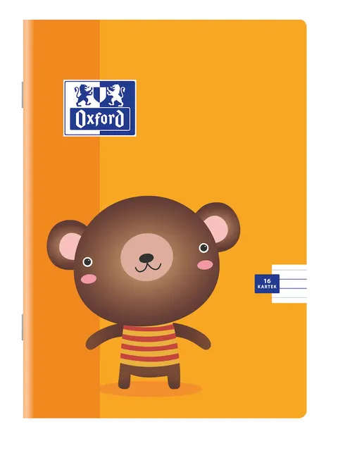 Zeszyt A5/16 podwójna linia kolorowa 90g posiada adresówkę OXFORD KIDS /400092586/