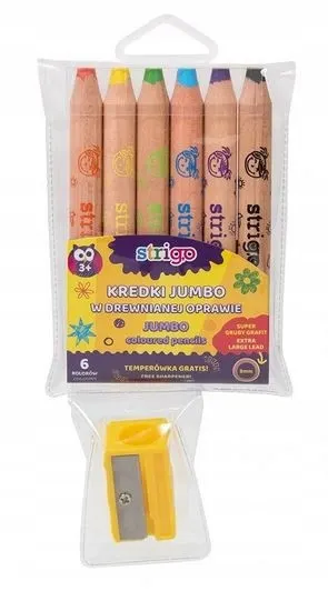 KREDKI JUMBO DREWNIANE 6 szt.