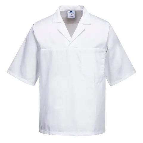 Portwest 2209 Bluza piekarza z krótkimi rękawami biały