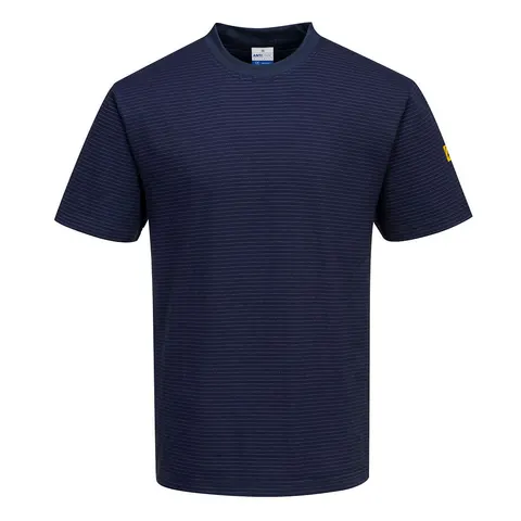 Portwest AS20 T-shirt antyelektrostatyczny ESD granatowy