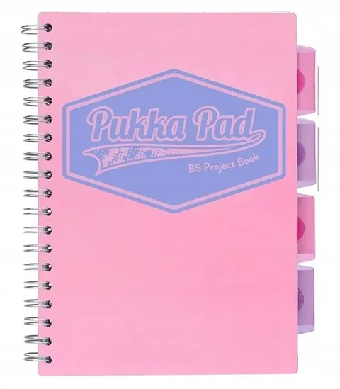PUKKA PASTEL B5 PROJECT BOOK KRATKA RÓŻOWY