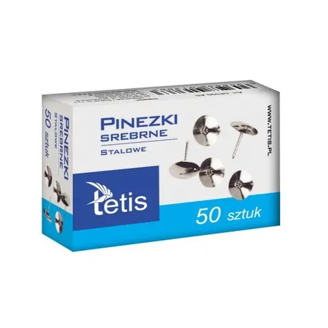 Pinezki Tetis srebrne 50 szt.