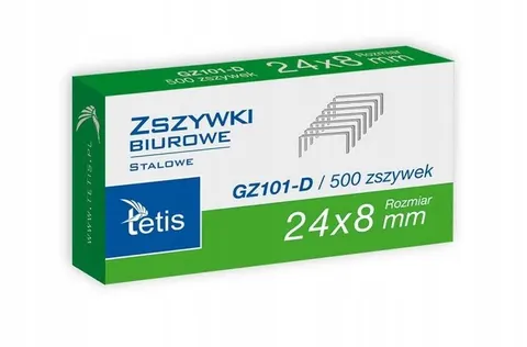 Zszywki 24/8 500szt, Tetis