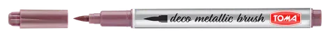 MARKER PERNAMENTNY CZERWONY/RÓŻOWY METALICZNY DECOMETALLIC BRUSH TOMA