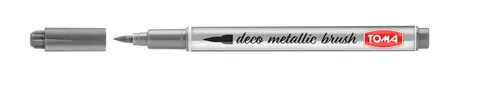 MARKER PERNAMENTNY SREBRNY DECOMETALLIC BRUSH TOMA