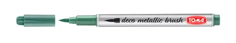 MARKER PERNAMENTNY ZIELONY METALICZNY DECOMETALLIC BRUSH TOMA
