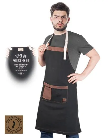Fartuch ochronny przedni REIS FMOCCA BBR czarno-brązowy r. 91X88