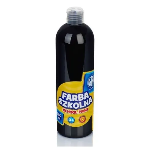 Farba szkolna plakatowa Astra czarna 500ml