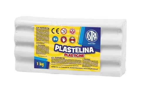 PLASTELINA ASTRA 1 KG BIAŁA