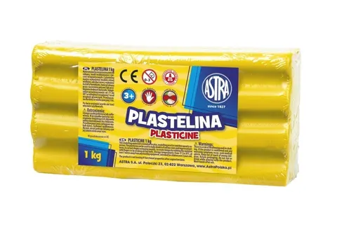 PLASTELINA ASTRA 1 KG ŻÓŁTA