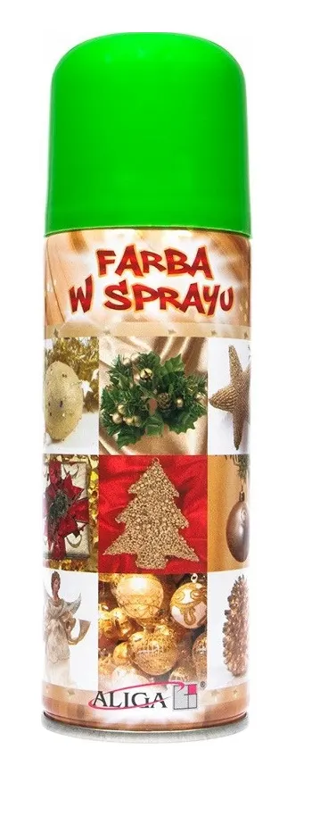 Farba świąteczna w sprayu zielona 250ml