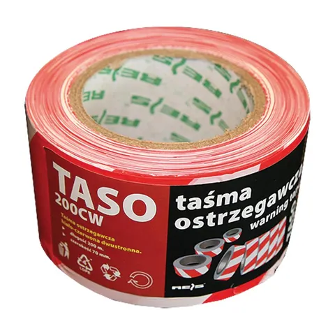Taśma ostrzegawcza biało-czerwona 70mm x 200m