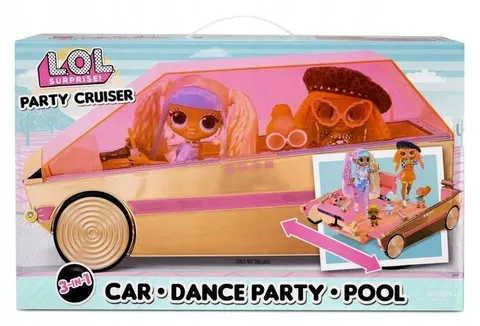 LOL Surprise Party Cruiser 3w1 - Imprezowe auto samochód