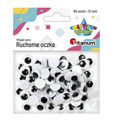Ruchome oczka dekoracja 80szt. 12mm - Titanum