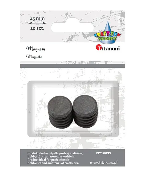 MAGNESY OKRĄGŁE CZARNE 1,5MM 10SZT.