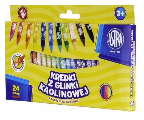 Kredki z glinki kaolinowej, 24 kolory
